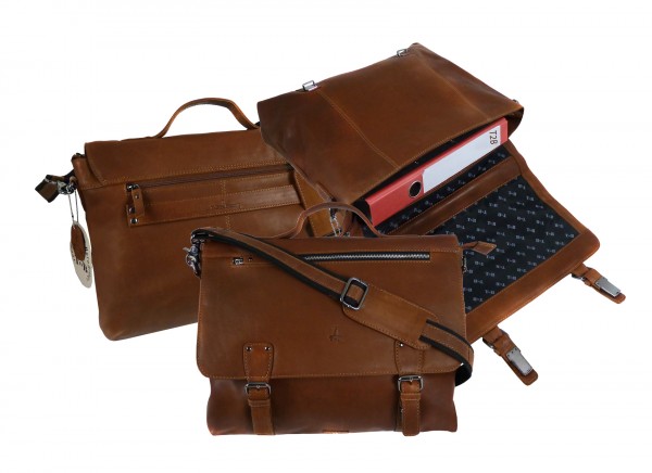 Briefcase/Mappe *CASTER* 24-natur/tan