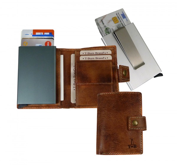 Slim-Card Mini-Wallet / Börse "CHEROKEE" 25- Cherokee brown / braun-Copy