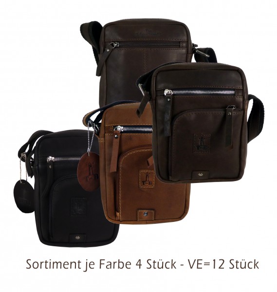 RV-Umhänger-Unisex *CASTER* 4-schwarz / 4-natur / 4-braun (12er Verpackung)