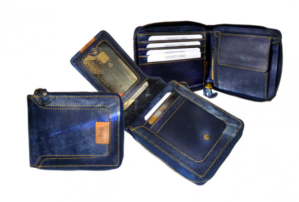 Multi Wallet Jeans Vollrindleder Farbe 26-Jeans